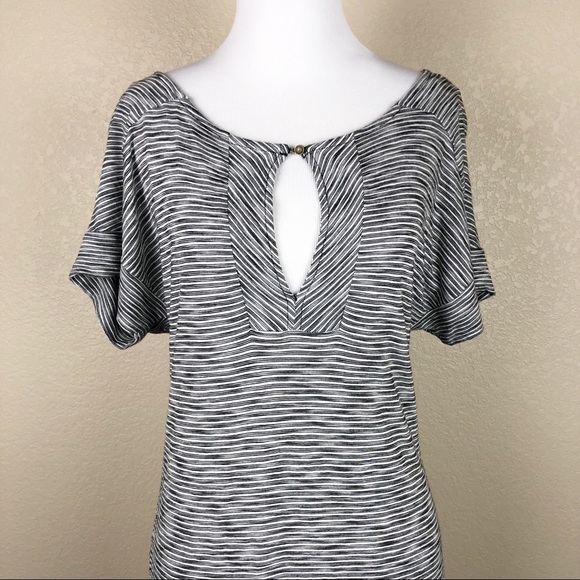 ☀️ 3/$25 LUCKY BRAND Striped Pocket Keyhole Dress - Picture 3 of 8